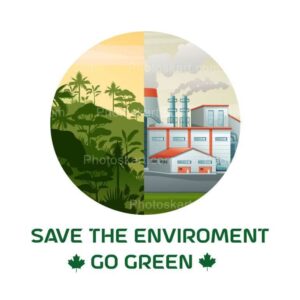 save the environment and go green vector images