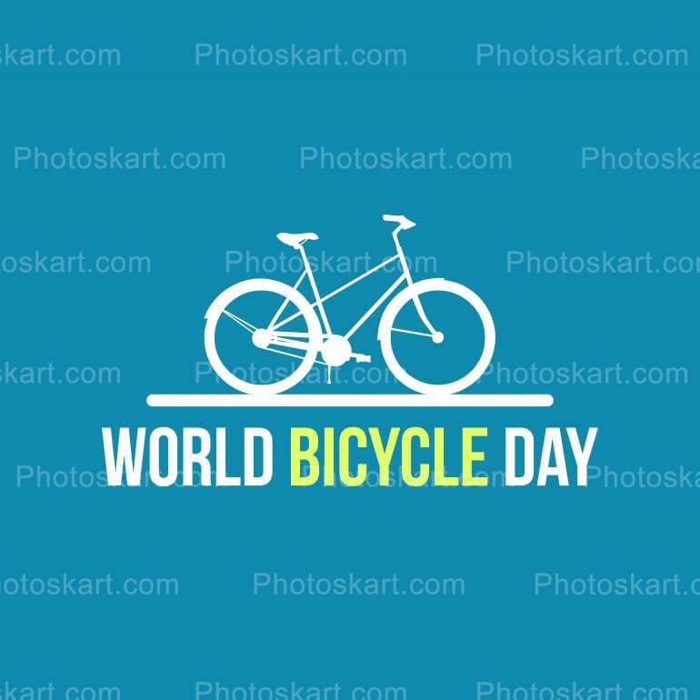 Blue Background Bicycle Day Free Vector