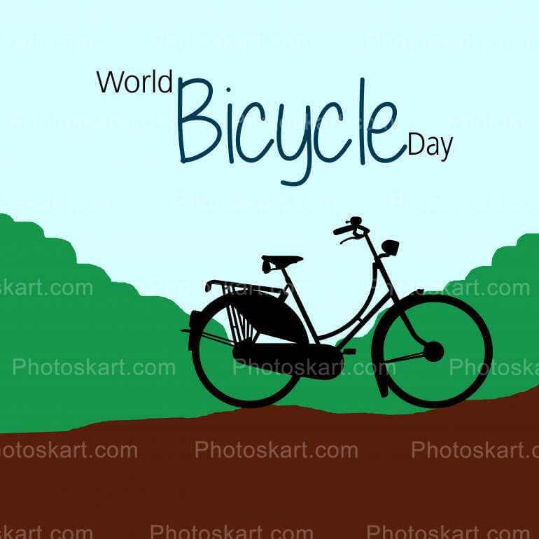 World Bicycle Day Creative Free Vector