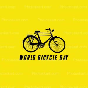 yellow background world cycle day free vector