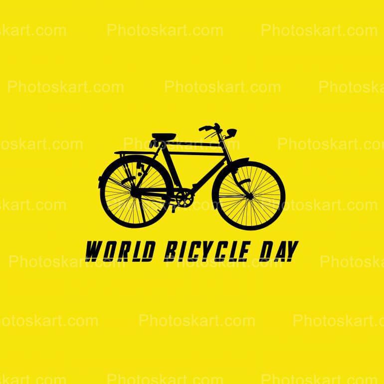 Yellow Background World Cycle Day Free Vector