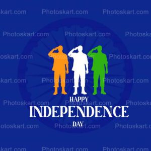 blue background indian army salute free vector