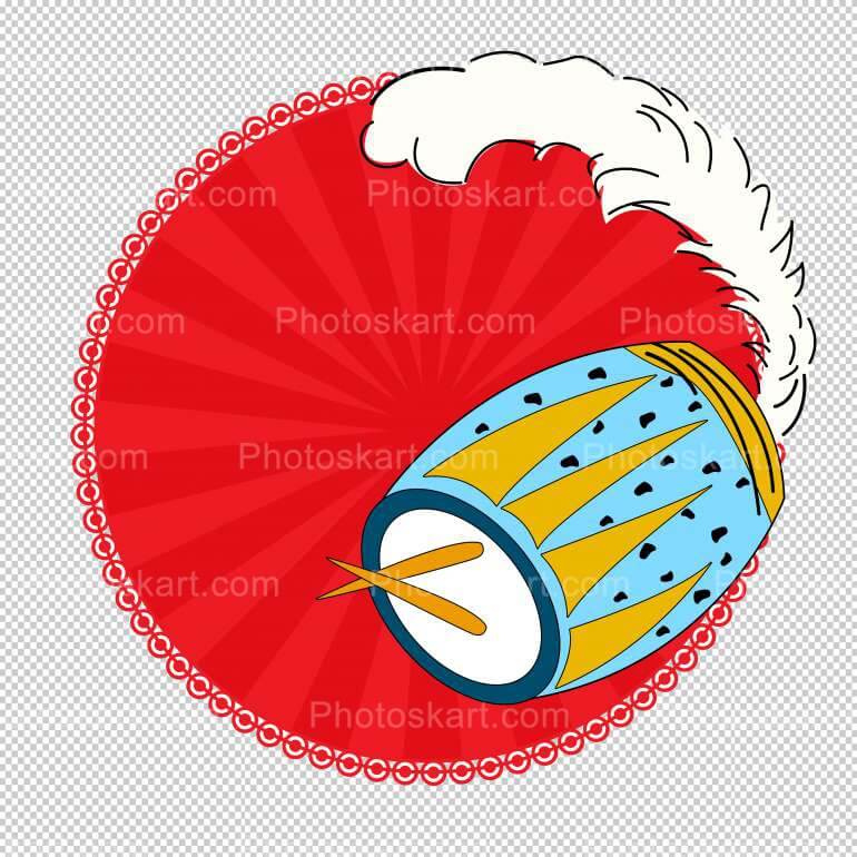 Illustration of dhaki playing dhak drum in happy durga puja subh • wall  stickers drum, male, man | myloview.com