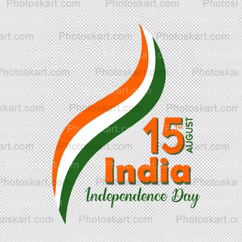 15th August Indian Flag Stroke Free Vector
