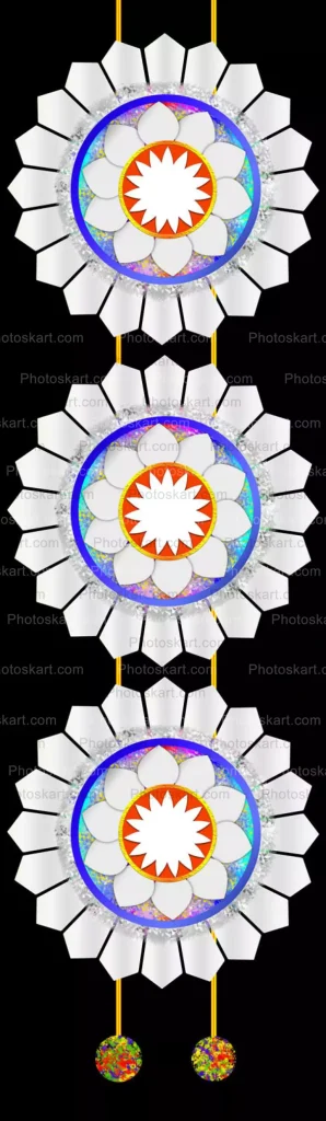 Black Background Hanging Chandmala Vector