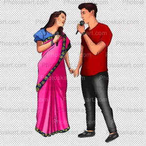 bengali-couple-singing-with-mike-vector-image