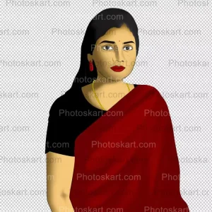 bengali-girl-wearing-saree-front-face-vector
