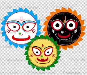 jagannath-balaram-subhadra-face-free-vector