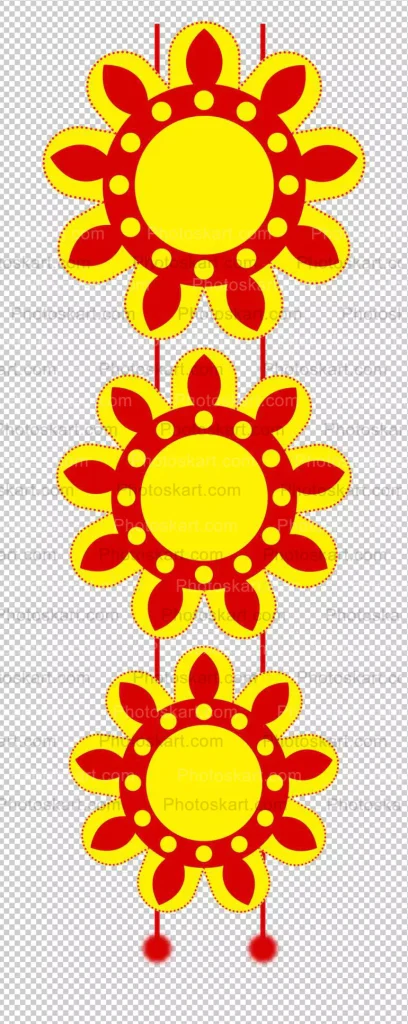 White Background Hanging Chandmala Vector